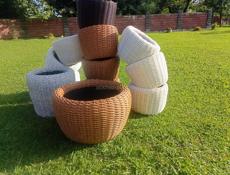 Кашпо из ротанга