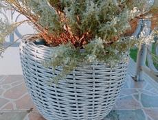 Кашпо из ротанга