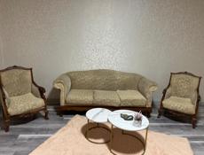 Диван с креслами и мини диванчиком 