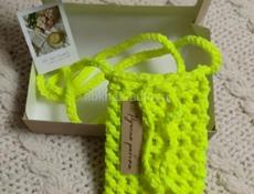 Детские аксессуары и сумочки для телефона, вязаные крючком.