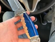 Нож дамасская сталь ! 