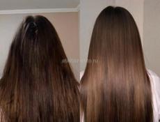 Кератиновое выпрямнелие волос 