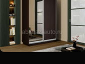 Шкаф-купе Широкий Экспресс 2-х дверный, ЛДСП/Зеркало, 180х60х220 см. Венге