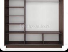 Шкаф-купе Широкий Экспресс 2-х дверный, ЛДСП/Зеркало, 180х60х220 см. Венге