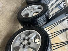 Продаю диски с шинами в хорошем состоянии. 255/55 R18 Комплект 25 т  . Подходят на Porsche cayenne, Audi Q7 , Volkswagen Touareg