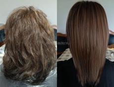 Кератиновое выпрямнелие волос