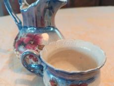 Чашка кофейная и молочник