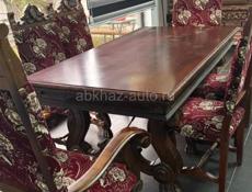 Ренессанс: обеденный стол, 4 стула, 2 кресла