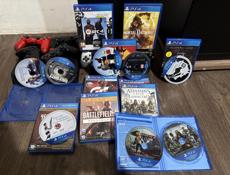 Пс4,пс4 слим,виар руки,19 дисков