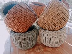 Кашпо из ротанга 