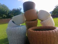 Кашпо из ротанга 