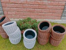 Кашпо из ротанга 