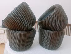 Кашпо из ротанга 