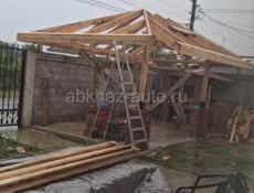 Строительство зона "Беседка+Барбекю"