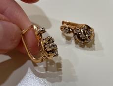 Продам золотые серьги ,вес 6.2 . Старинное золото 