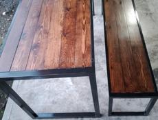 Стол с двумя лавочками 