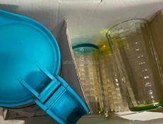 Набор графин и 6 стаканов с подсветкой 