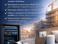 Комплексный монтаж «под ключ» для гостиниц на этапе строительства