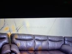 Диван и кресла кожа  выдвежной