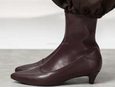 Кожаные женские ботильоны