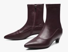 Кожаные женские ботильоны