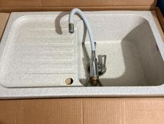 ПРОДАЖА КАМЕННОЙ МОЙКИ + СМЕСИТЕЛЬ  (искусственный гранит) 