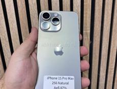 15 pro max 256 natural, аккумулятор 87% ✔️ 