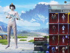 аккаунт пабг,шлем инферно,м416 ледник,2-х костюма 