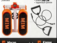 степпер тренажер для дома ,с эспандерами для рук, гидравлическая система нагрузки, нагрузка до 120 кг