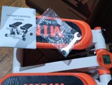 степпер тренажер для дома ,с эспандерами для рук, гидравлическая система нагрузки, нагрузка до 120 кг