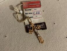 Продам новый золотой крестик 