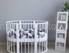 Прогулочный детский велосипед с детской кроваткой вместе обсолютно новые