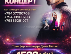 Трансфер на концерт Димы Билан 
