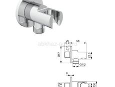 Смеситель с гигиеническим душем встраиваемый