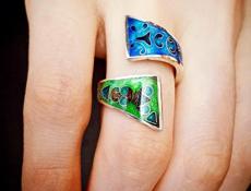 Изделия из серебра 960 проба техника перегородчатой горячей эмали