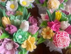 Цветы мыльные на 8 марта. 