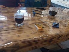 Стол две Лавочки ручной работы