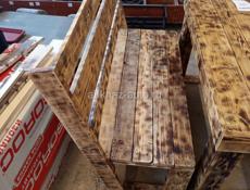 Стол две Лавочки ручной работы