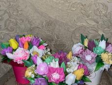 Мыльные букеты на 8 марта