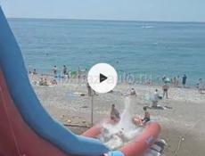 Надувная горка с бассейном