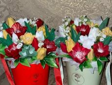 Шоколадные и мыльные букеты и наборы к 8 Марта