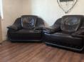 Диван и 2 кресла из прочного кож-зам 