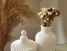 Ручная работа, декоративный интерьерный набор из гипса