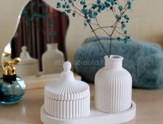 Ручная работа, декоративный интерьерный набор из гипса