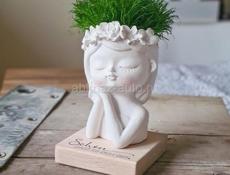 Ручная работа, декоративная интерьерная ваза или кашпо