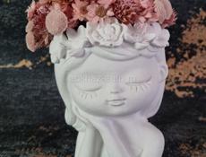 Ручная работа, декоративная интерьерная ваза или кашпо