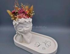 Ручная работа, декоративная интерьерная ваза или кашпо