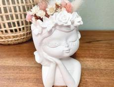 Ручная работа, декоративная интерьерная ваза или кашпо