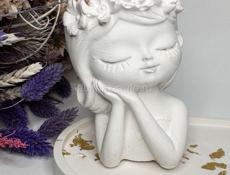 Ручная работа, декоративная интерьерная ваза или кашпо