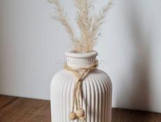 Гипсовая ваза ручной работы